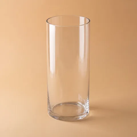 Ваза скляна циліндр 25×12 см